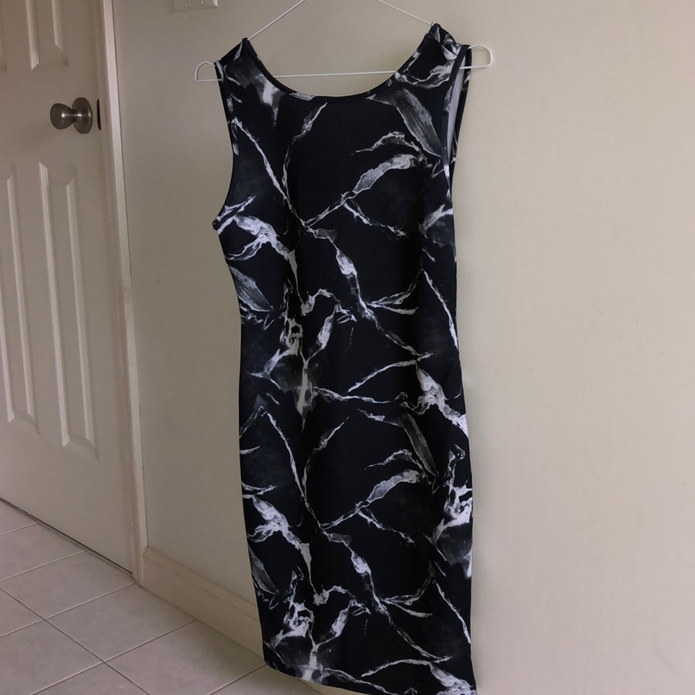 Black and White Marble Dress